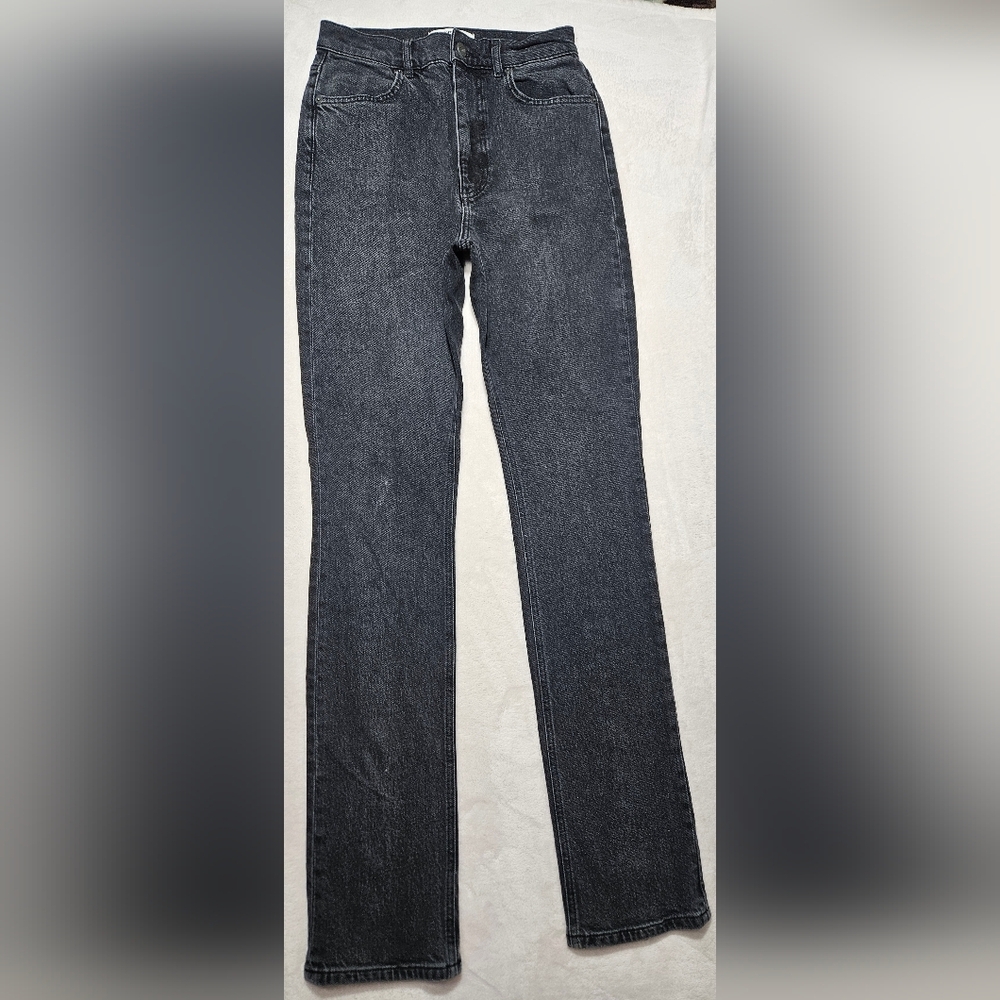 Reformation Jeans Camila Erie Wash High Rise Back Seam Ankle Zip